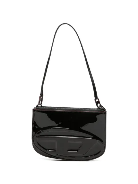 Diesel 1DR Twin patent-leather logo shoulder bag