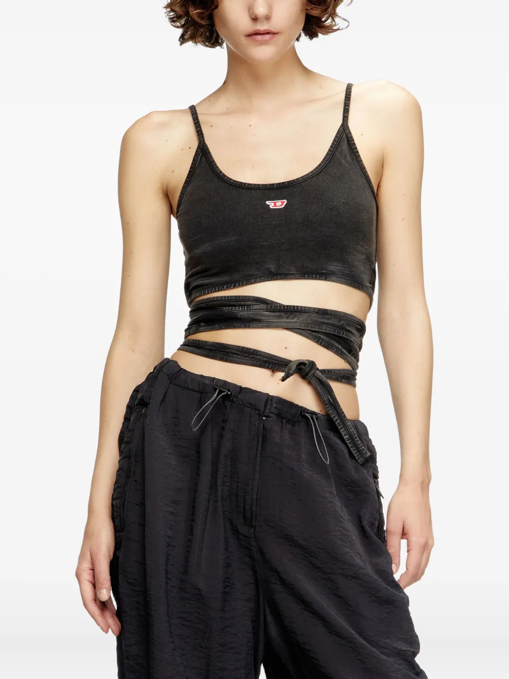Diesel T-Leya-Tail-R1 top met bandje Zwart