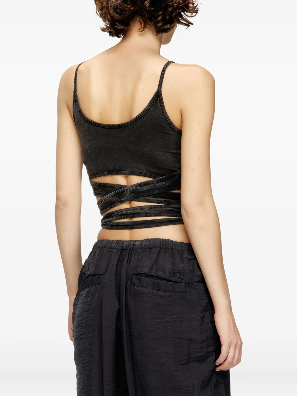 Diesel T-Leya-Tail-R1 top met bandje Zwart