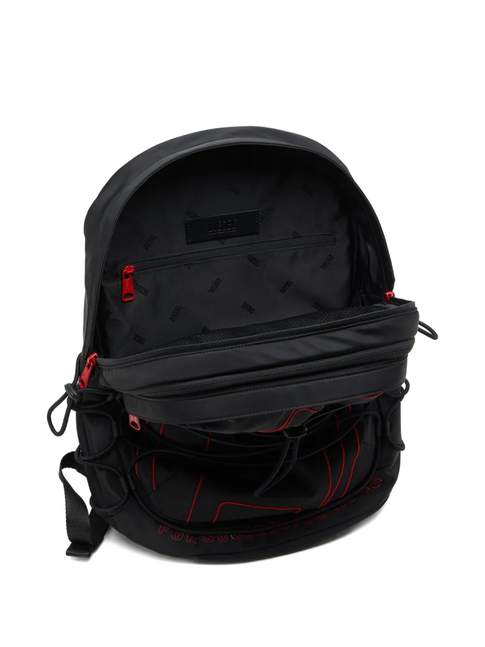 Diesel Tech-D drawstring-detail backpack Zwart