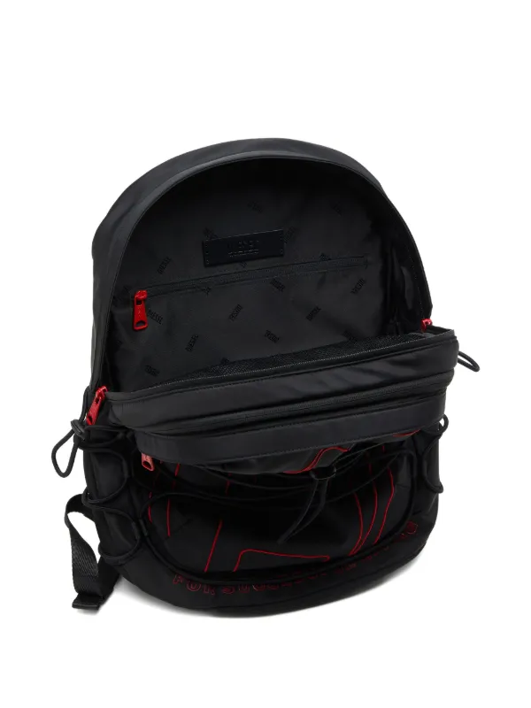 DIESEL レザー ドローストリングバックパック Diesel Tech-D ドローストリング バックパック | ブラック