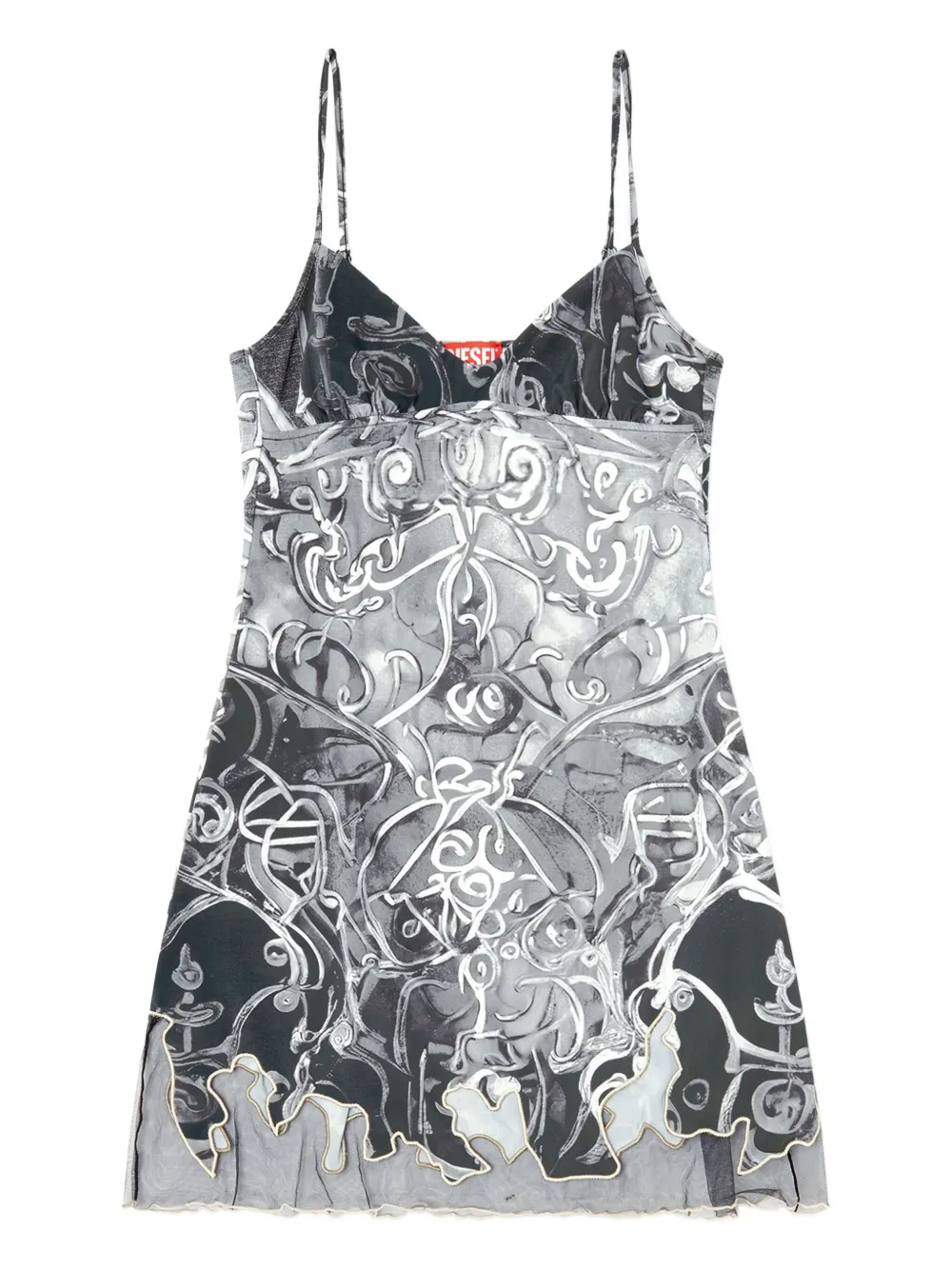 Diesel D-Inlay mini dress Grijs