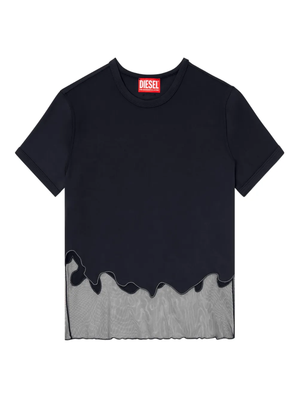 Diesel T-Inlay-R1 T-shirt Zwart