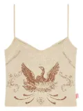 Diesel eagle-print cami tank top - Neutrals
