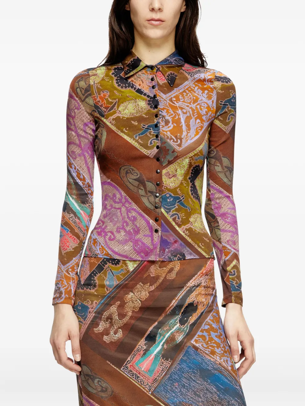 Diesel C-Amelia blouse Bruin
