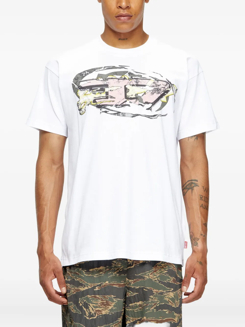 Diesel graphic-print T-shirt Wit