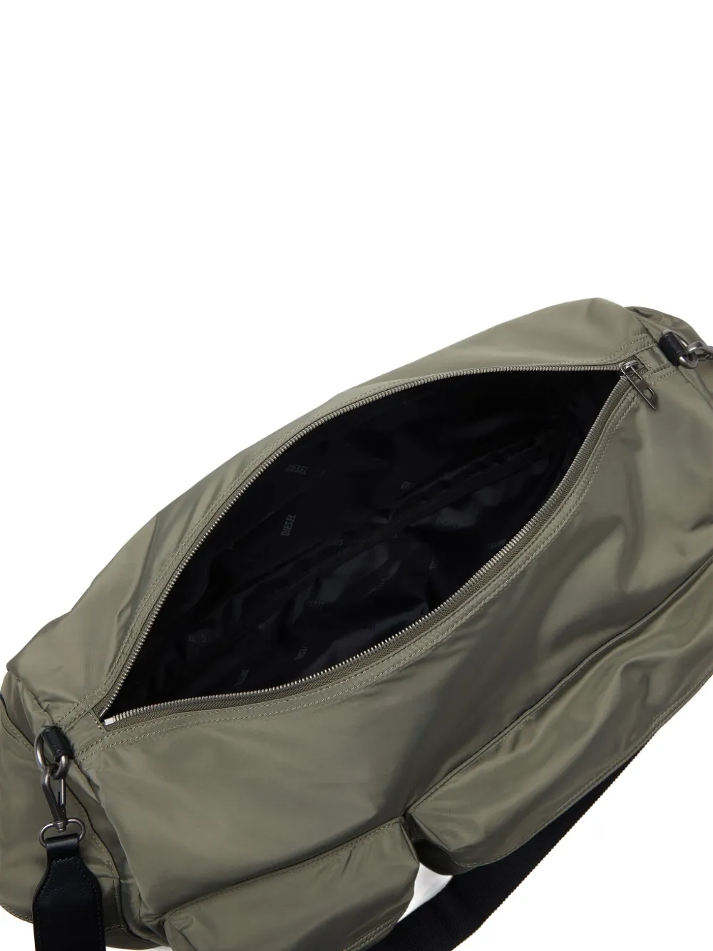 Diesel multi-pocket duffel bag Groen