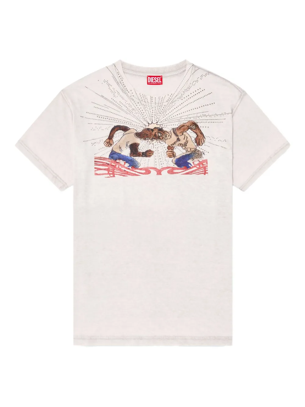 Diesel T-Norm-T15 graphic print T-shirt | White | Image 1