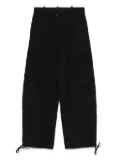 Masnada drawstring-ankle cargo pants - Black