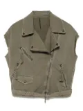 Masnada biker-style vest - Green