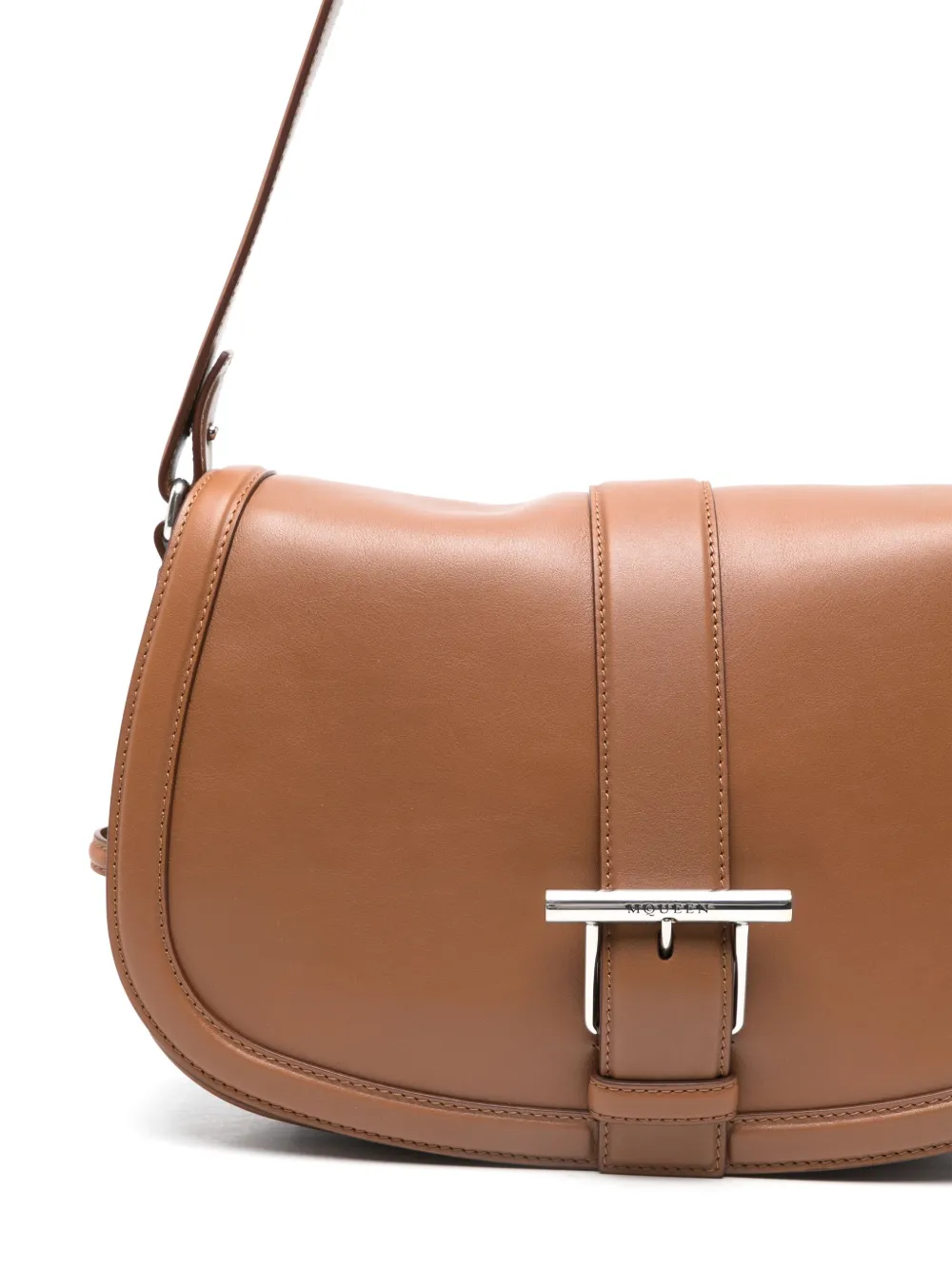 Alexander McQueen Grote T-Bar boekentas Bruin