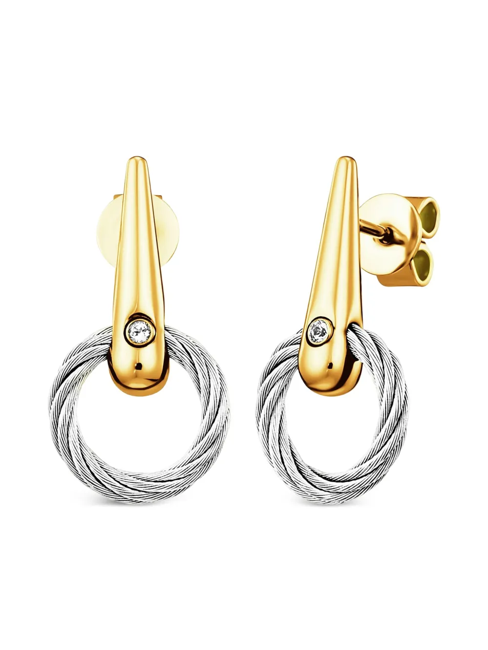 Charriol Zen Extension Earrings In Gold
