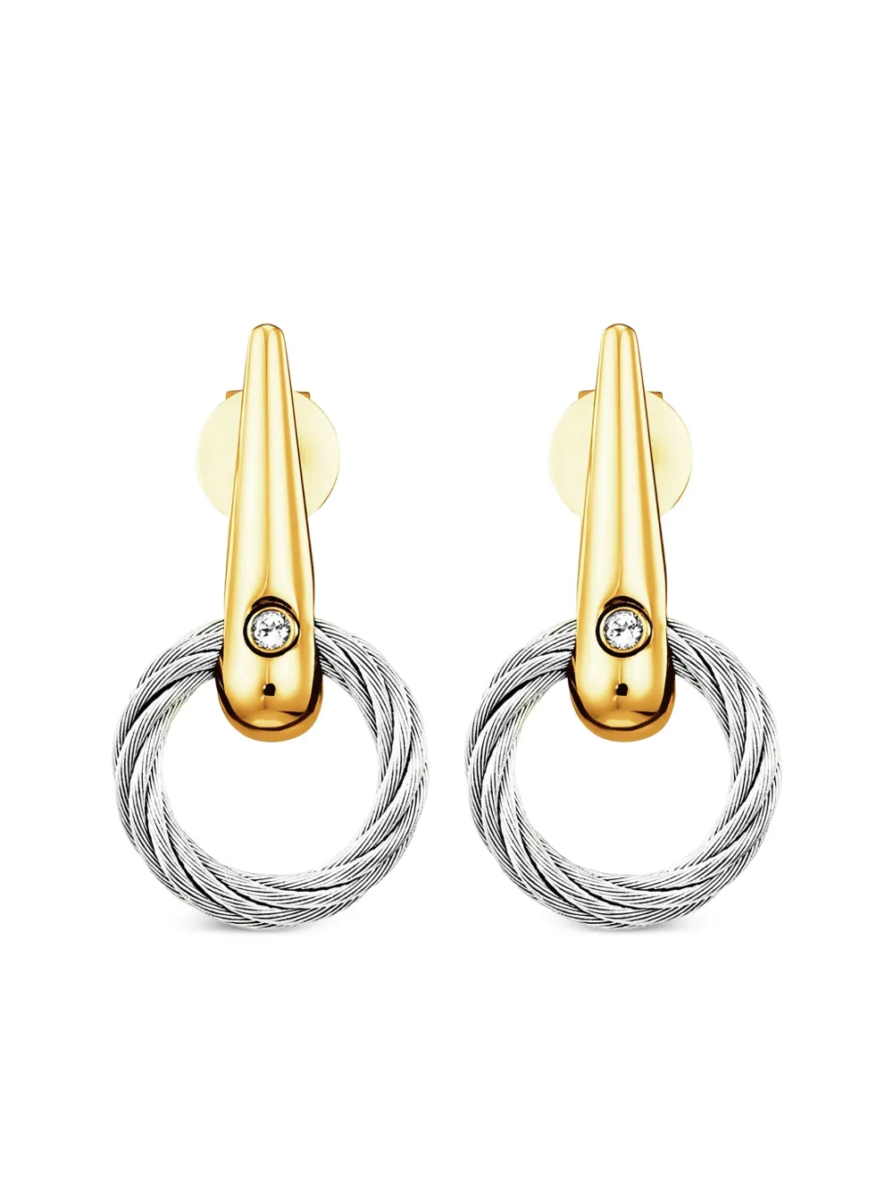 Charriol Zen Extension Earrings In Gold