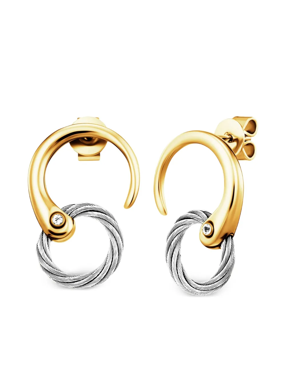 Charriol Zen Extension Earrings In Gold