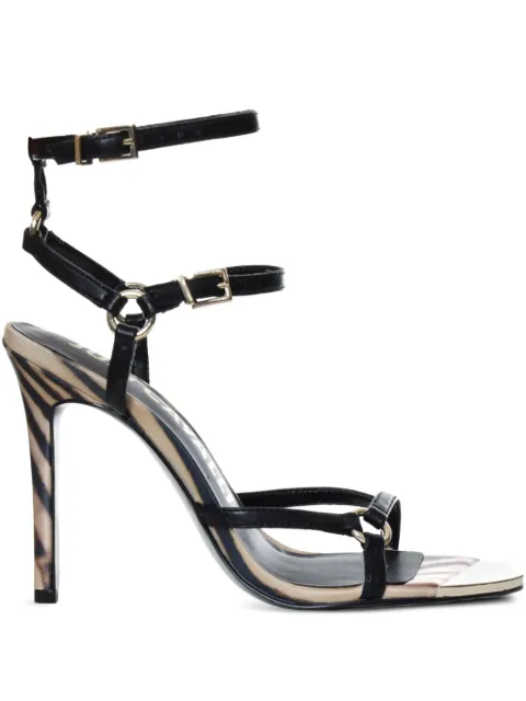 Just Cavalli sandalias planas con animal print