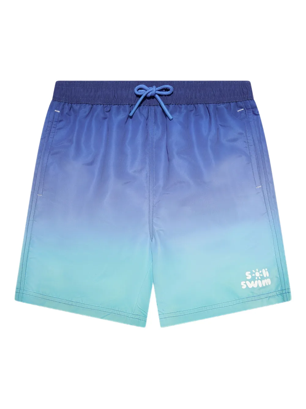 SOLISWIM KIDS Zwembroek met logoprint Blauw