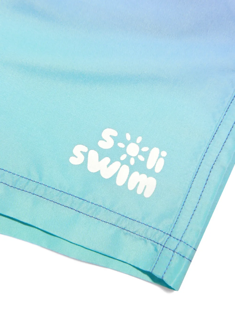 SOLISWIM KIDS Zwembroek met logoprint Blauw