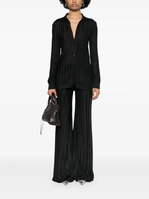 【関税込み】TOM FORD ブラック ワイドパンツ TOM FORD ワイドパンツ | ブラック | FARFETCH JP