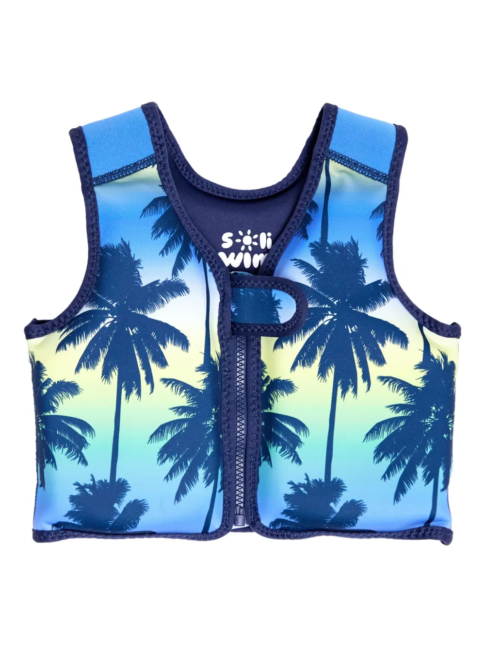 SOLISWIM KIDS palm tree-print float suit | Blue | Image 1