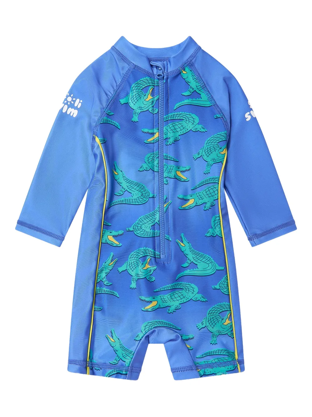 SOLISWIM KIDS crocodile-print float suit | Blue | Image 1