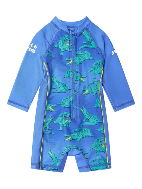 SOLISWIM KIDS traje de sol con estampado de piel de cocodrilo