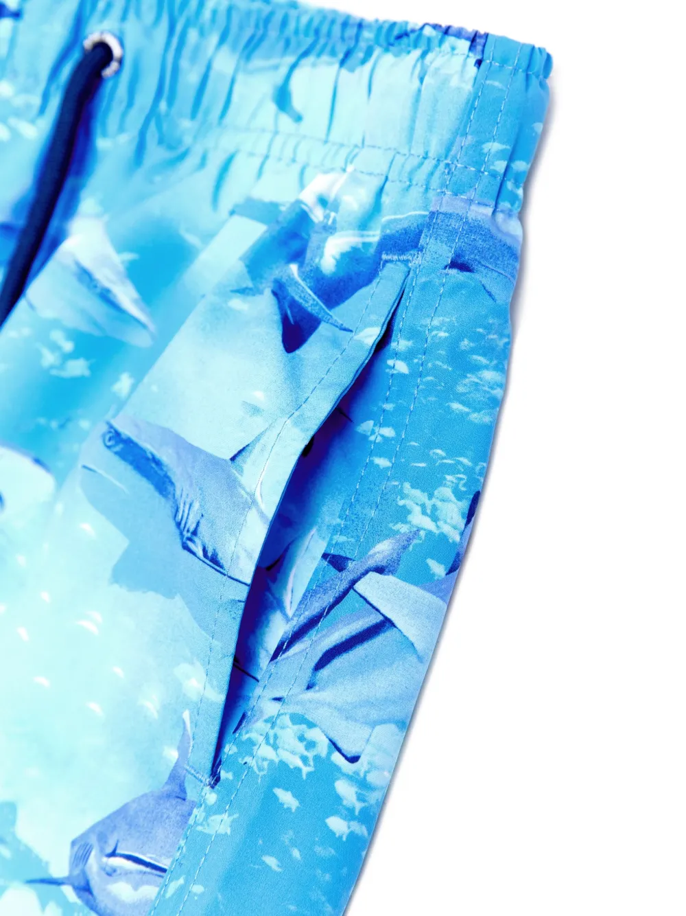 SOLISWIM KIDS Zwembroek met abstract patroon Blauw