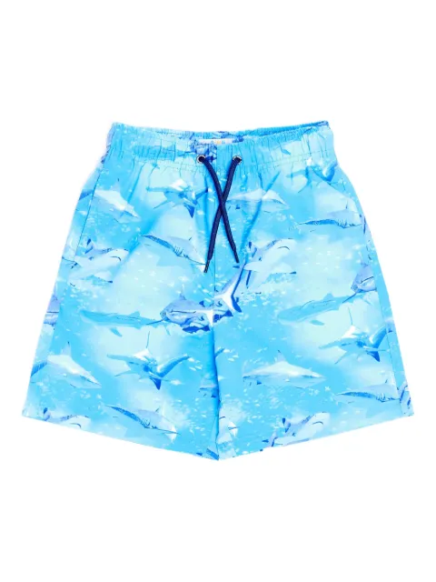 SOLISWIM KIDS abstract-pattern swim shorts