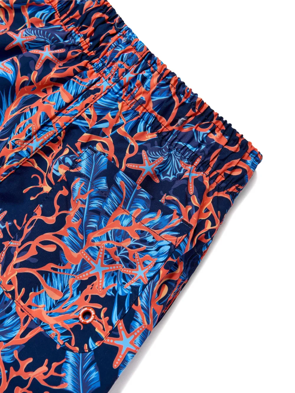 SOLISWIM KIDS Zwembroek met koraalprint Blauw