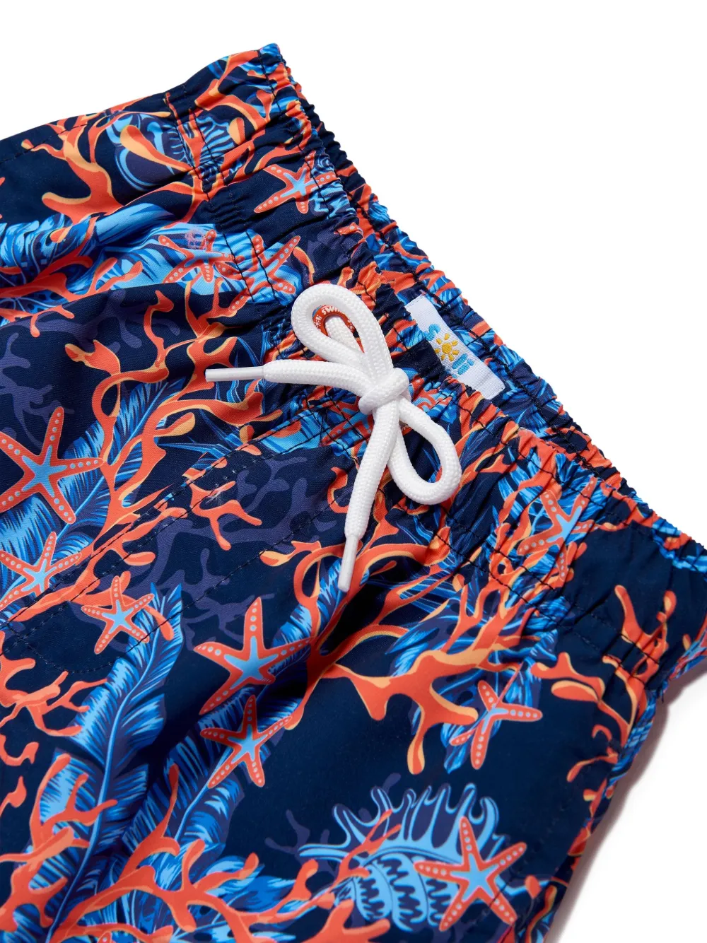 SOLISWIM KIDS Zwembroek met koraalprint Blauw