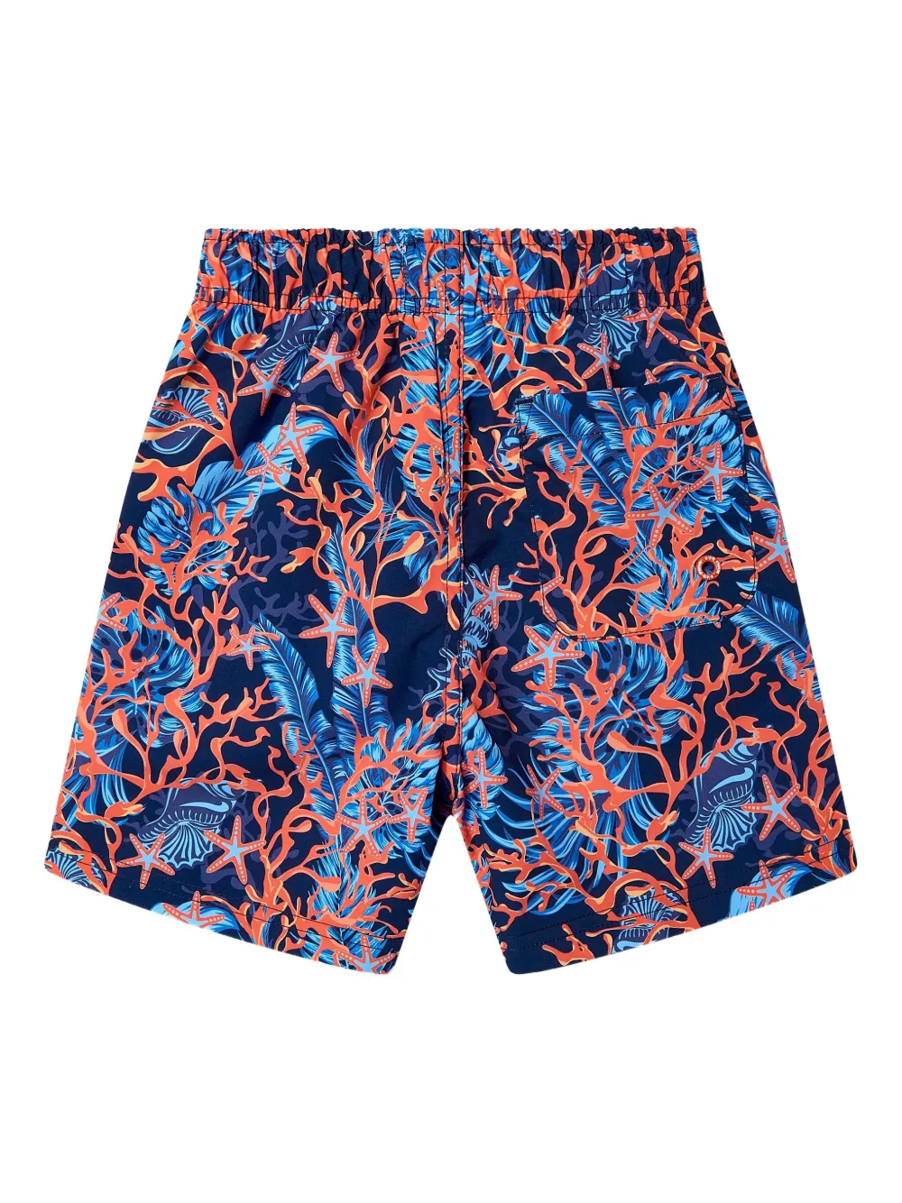 SOLISWIM KIDS Zwembroek met koraalprint Blauw