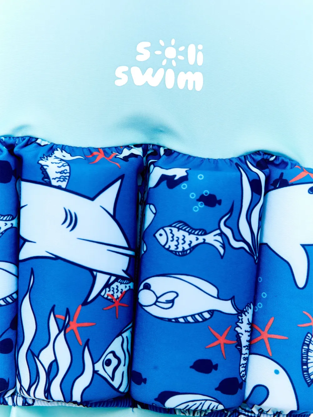 SOLISWIM KIDS Floatpak met haaienprint Blauw