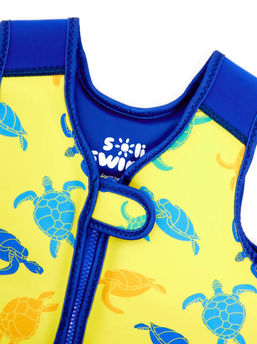 SOLISWIM KIDS Drijftop met schildpadprint Geel