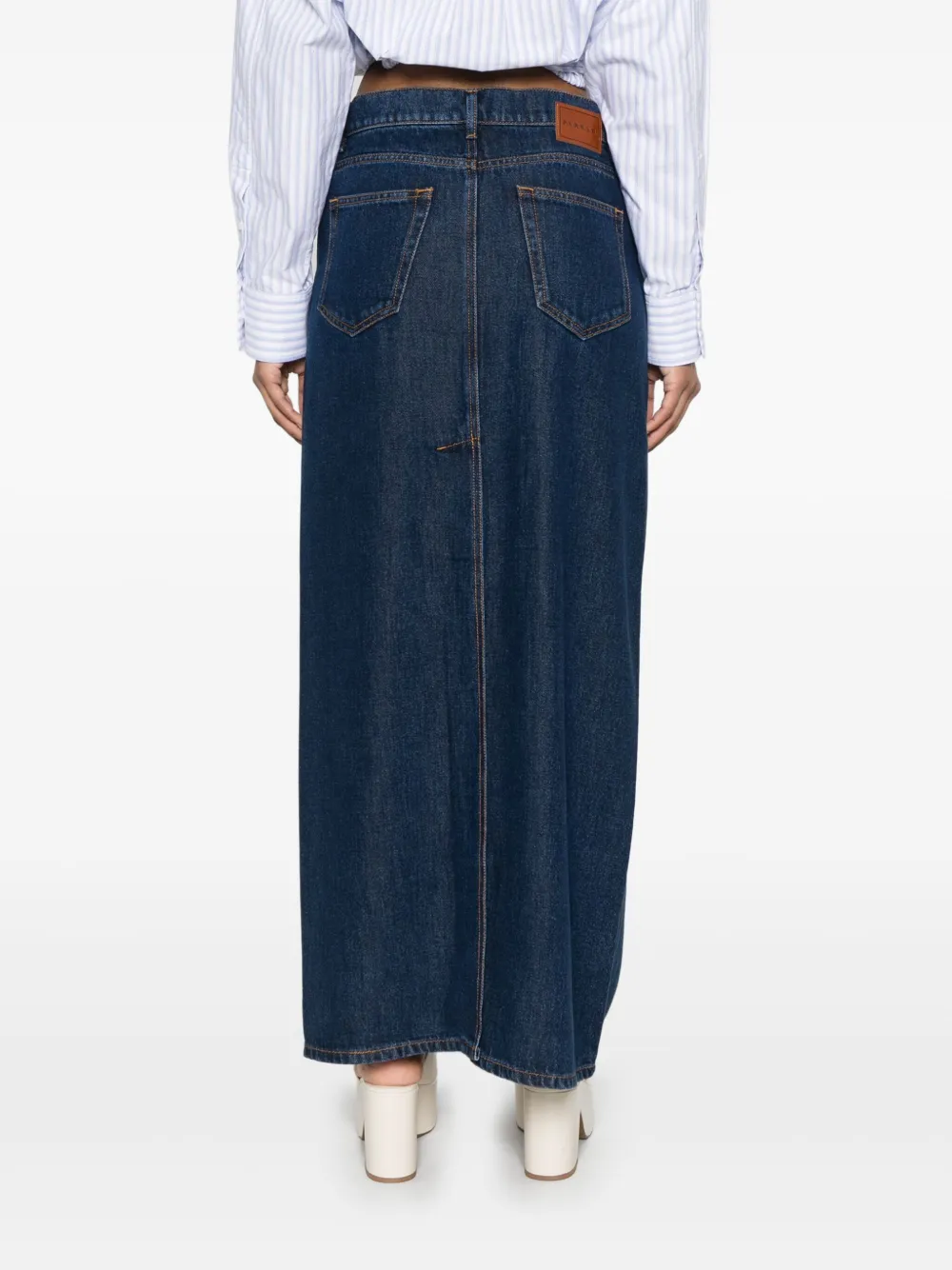 P.A.R.O.S.H. Maxi-spijkerrok Blauw