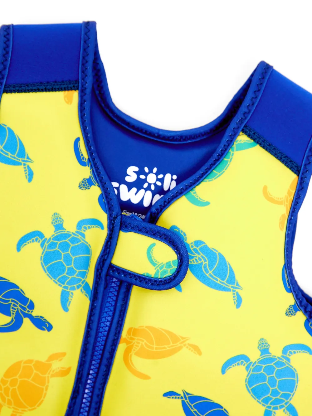 SOLISWIM KIDS Drijftop met schildpadprint Geel