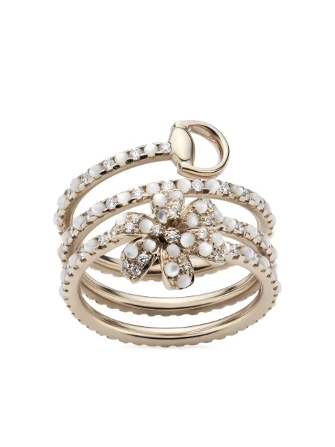 Gucci 18K yellow gold Flora ring