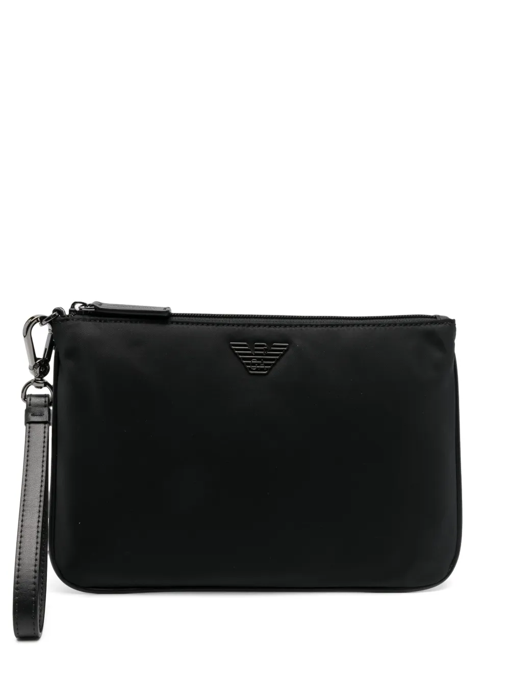 logo-plaque clutch bag