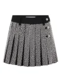 Rabanne embroidered grain de poudre mini skirt - Black