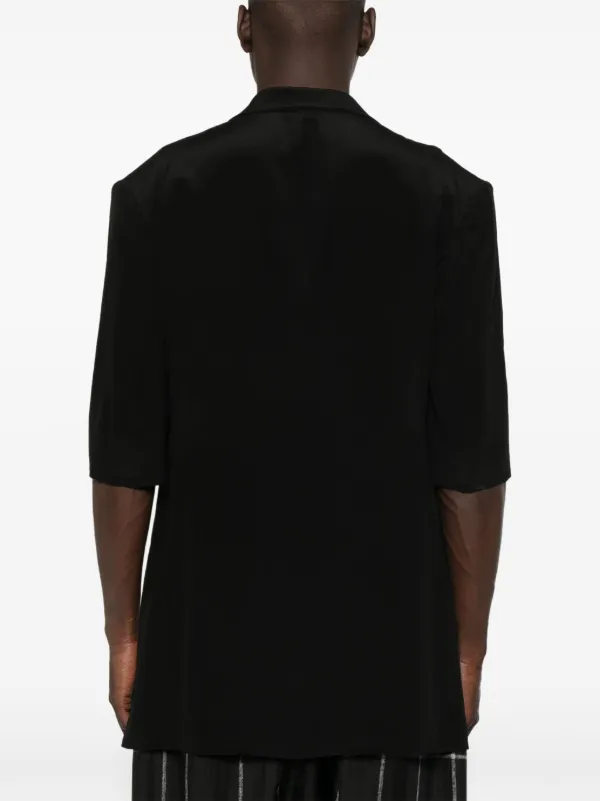 Yohji Yamamoto Silk Blazer | Black | FARFETCH