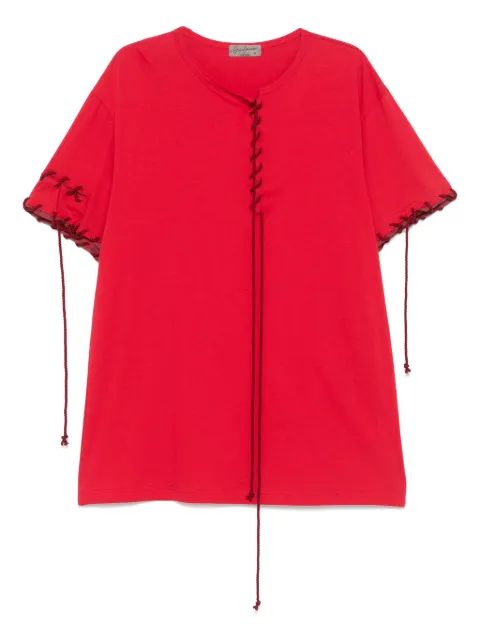 Yohji Yamamoto whipstitch-trim T-shirt