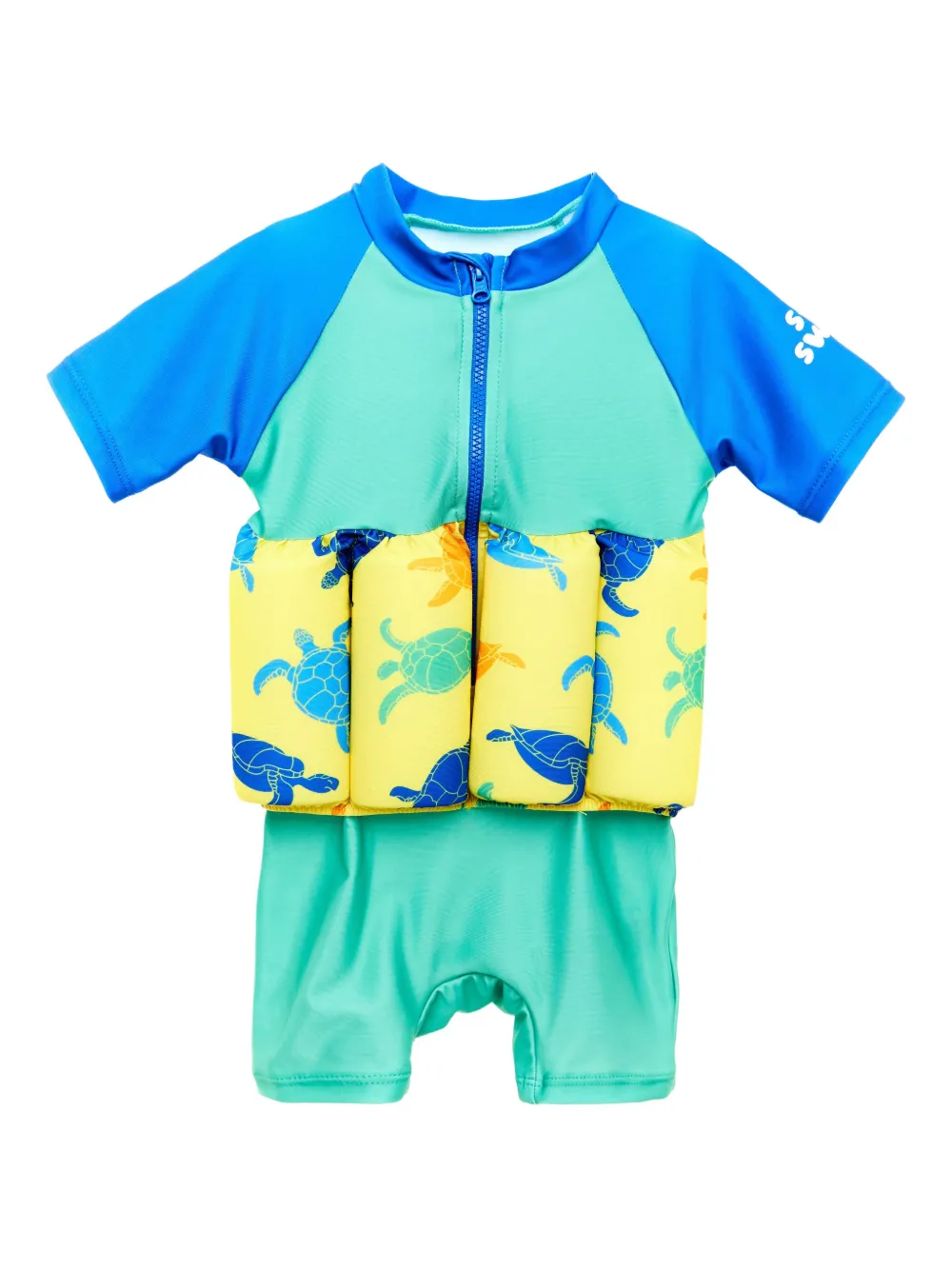 SOLISWIM KIDS turtle-print float suit | Green | Image 1