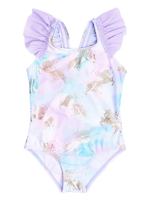 SOLISWIM KIDS star-printed swimsuit