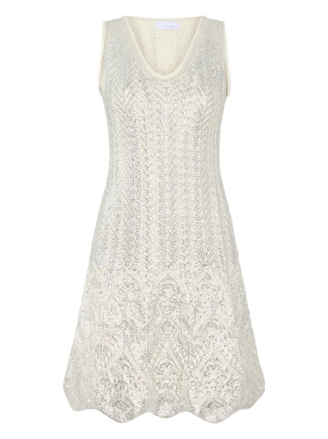 Rabanne cotton-blend knitted dress
