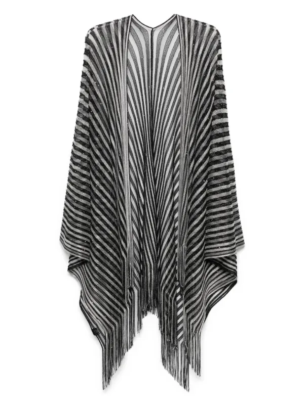 Missoni Striped Cape in Black