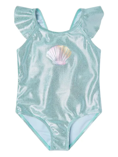 SOLISWIM KIDS Maiô metálico com estampa gráfica