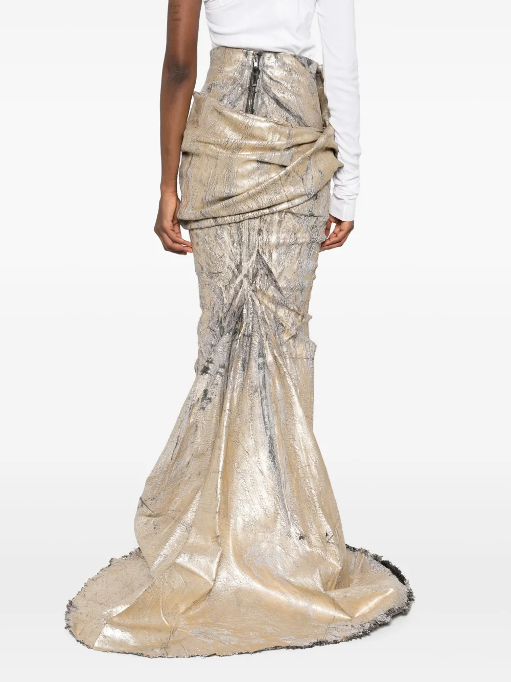 Rick Owens Draped maxi-rok Goud