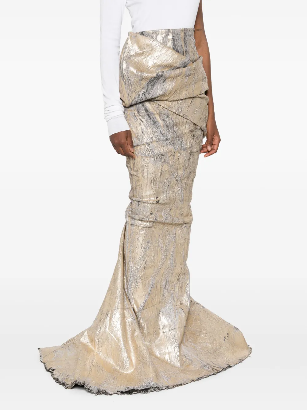 Rick Owens Draped maxi-rok Goud