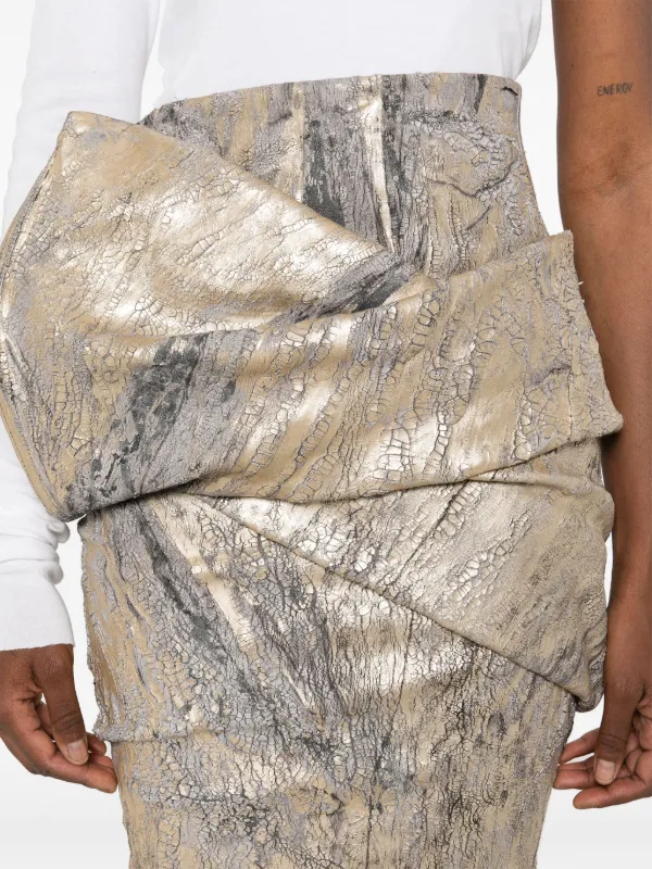 Draped maxi skirt