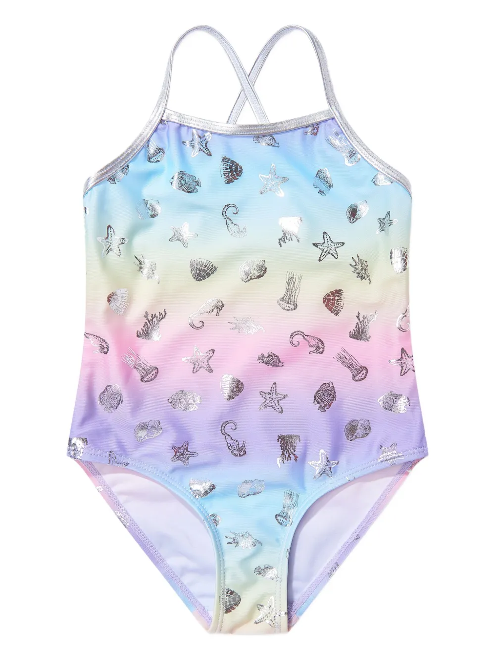 SOLISWIM KIDS メタリック ワンピース水着 - ピンク SOLISWIM KIDS メタリック ワンピース水着 - ピンク