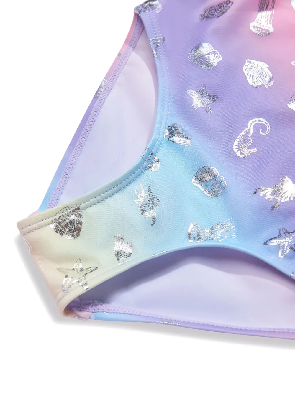 SOLISWIM KIDS Badpak verfraaid met metallic-effect Roze