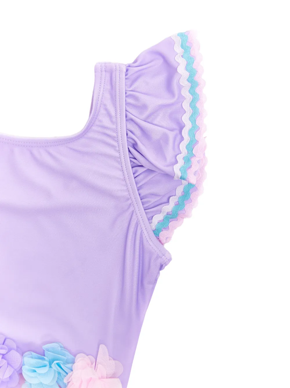 SOLISWIM KIDS Badpak met bloemenpatch Roze